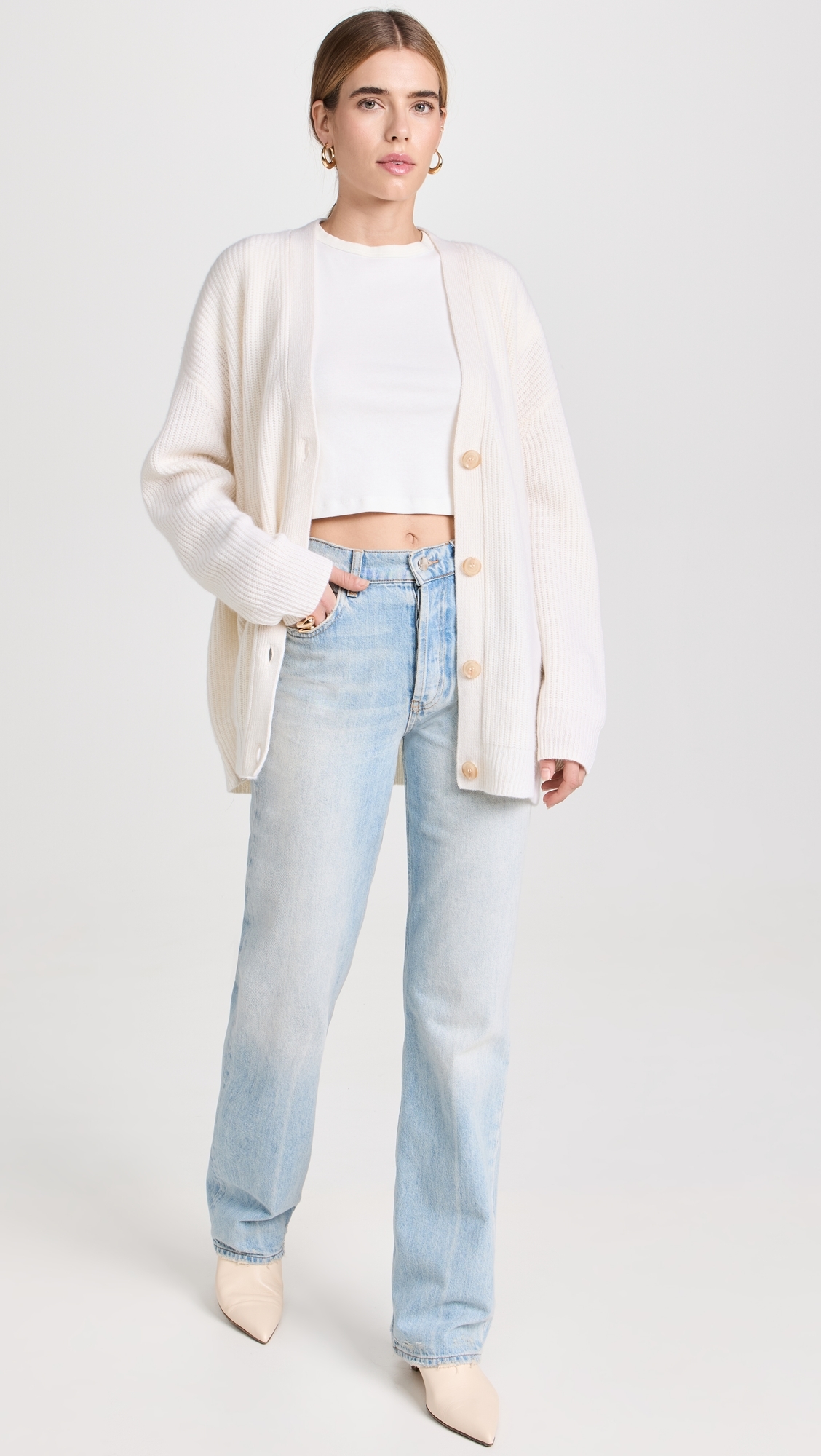 Cashmere Cocoon Cardigan Ivory