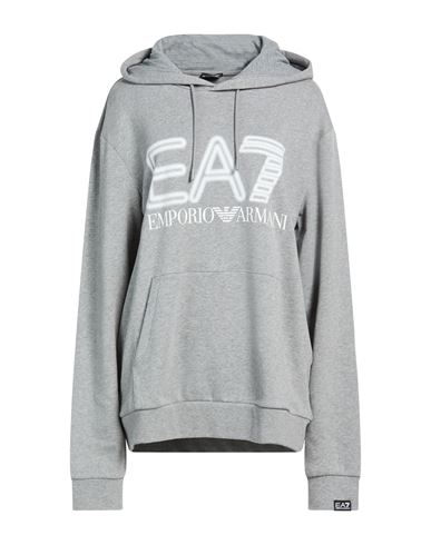 Woman Sweatshirt Light grey Size 4XL Cotton