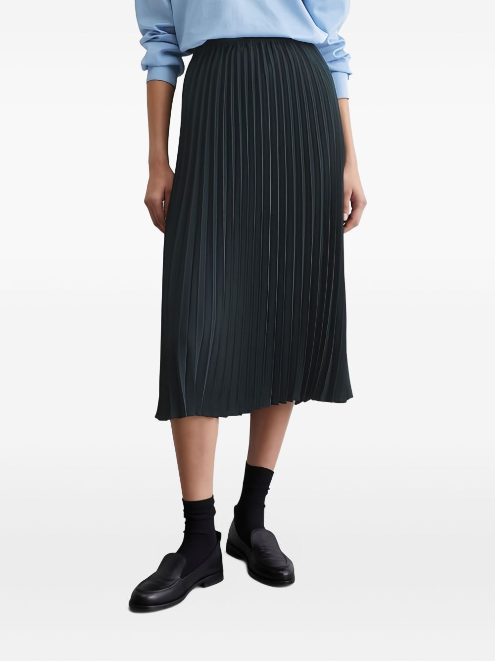 Pleated midi skirt - Blue