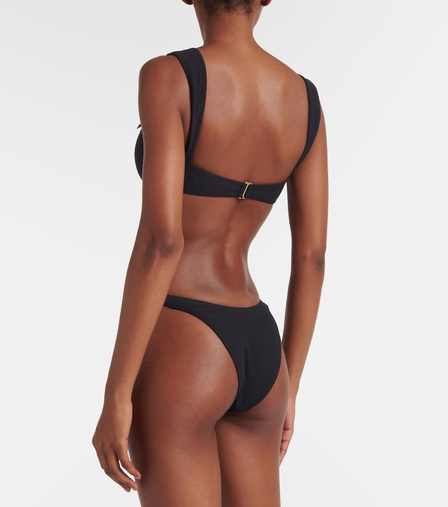 Spiral low-rise bikini bottoms