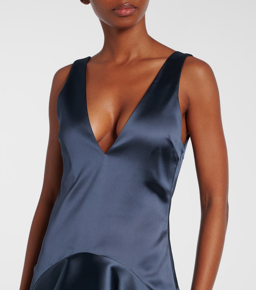 Asymmetric draped minidress