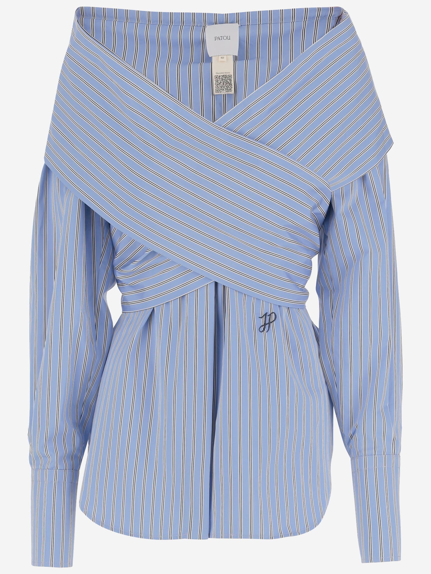 Crossbanded Bluse In Recycled Nylon