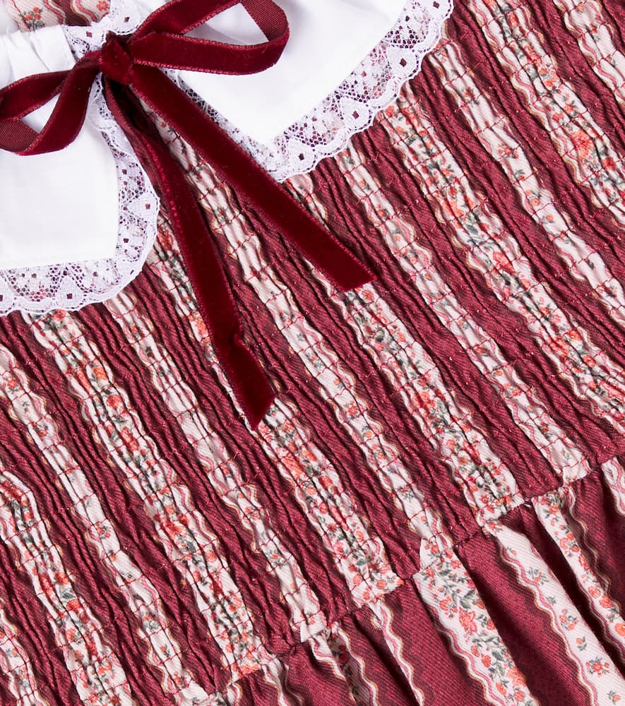 Festa smocked striped cotton dress