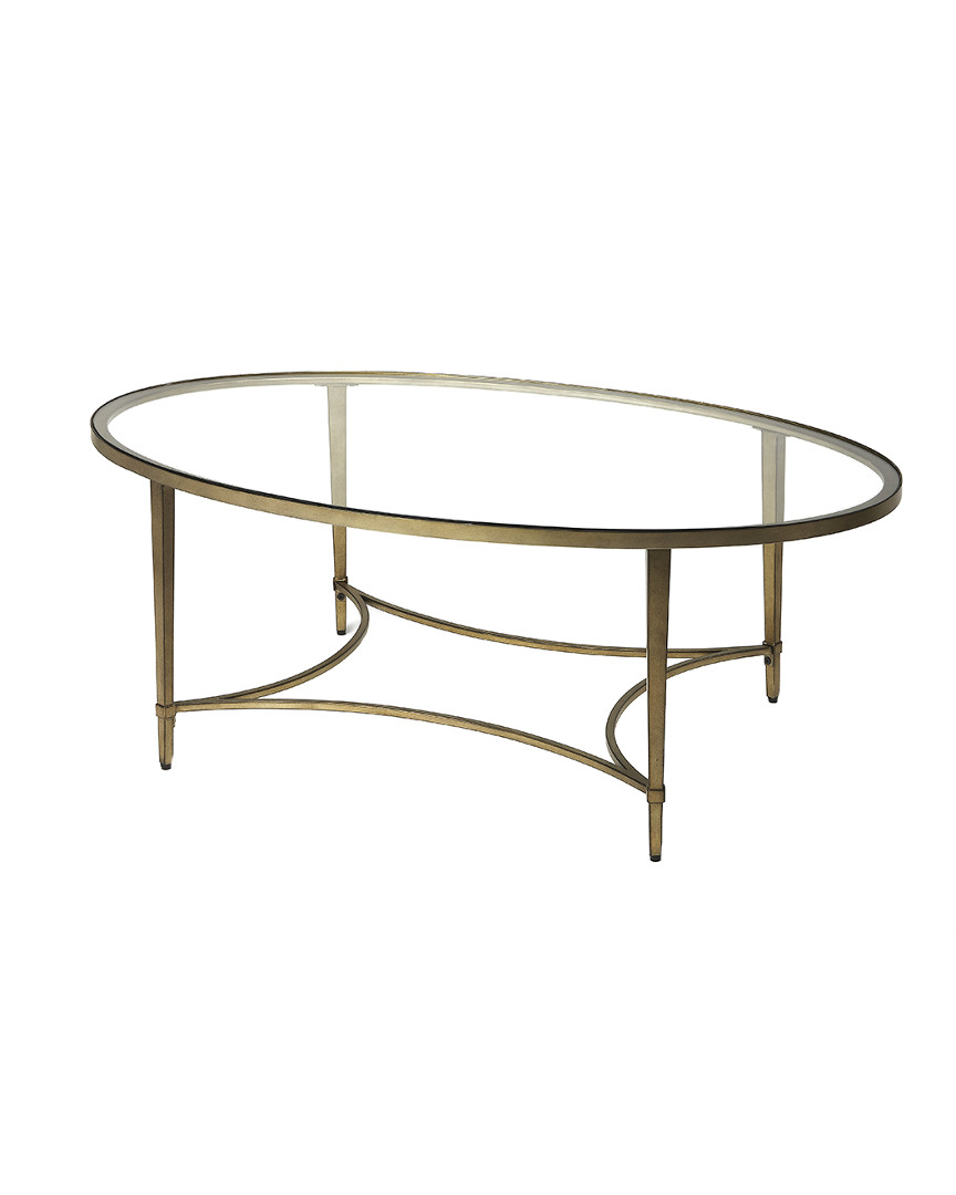 Monica Gold Oval Coffee Table