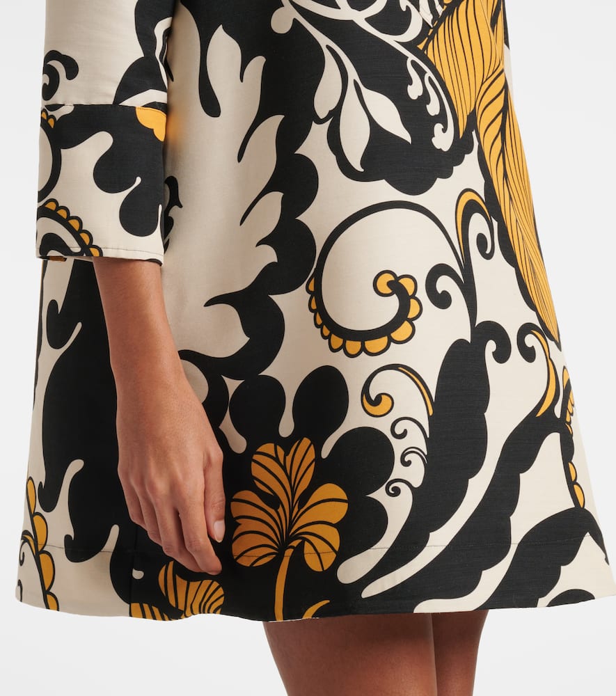 Artemis floral wool-blend minidress
