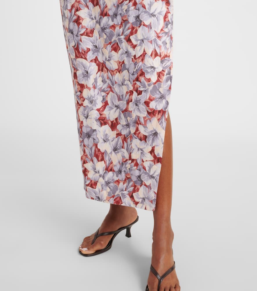 Rosalie floral linen maxi dress