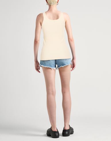 Woman Tank top Cream Size M Organic cotton, Elastane