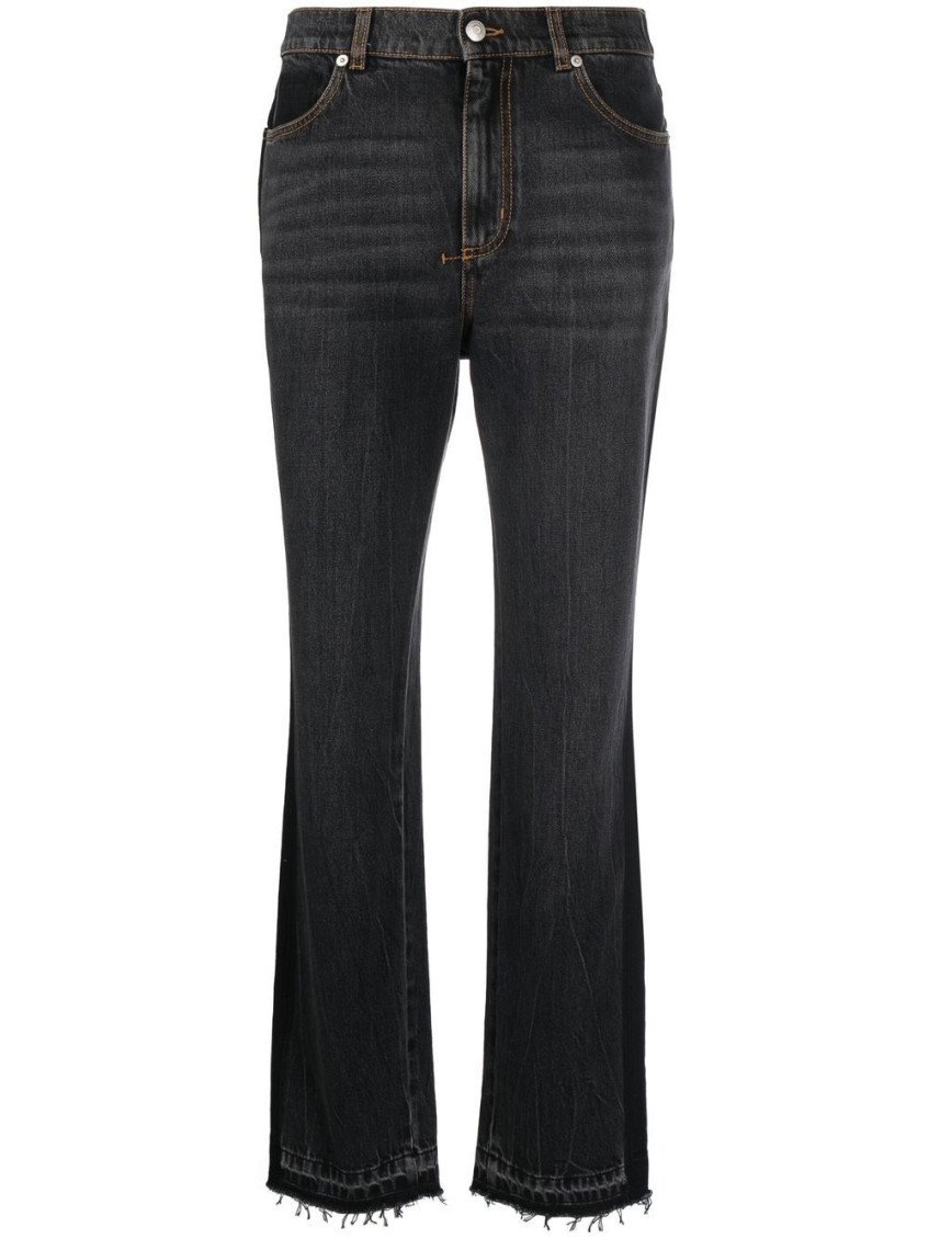 High-waist bootcut jeans