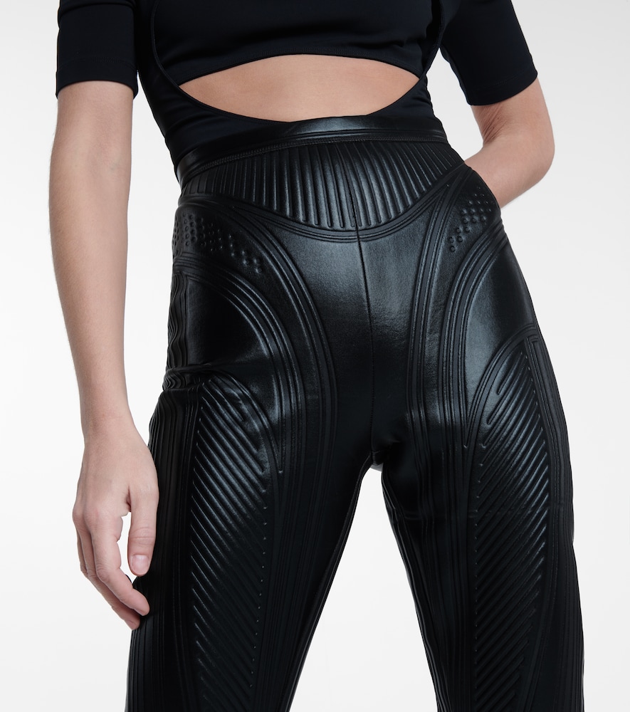 Embossed scuba leggings