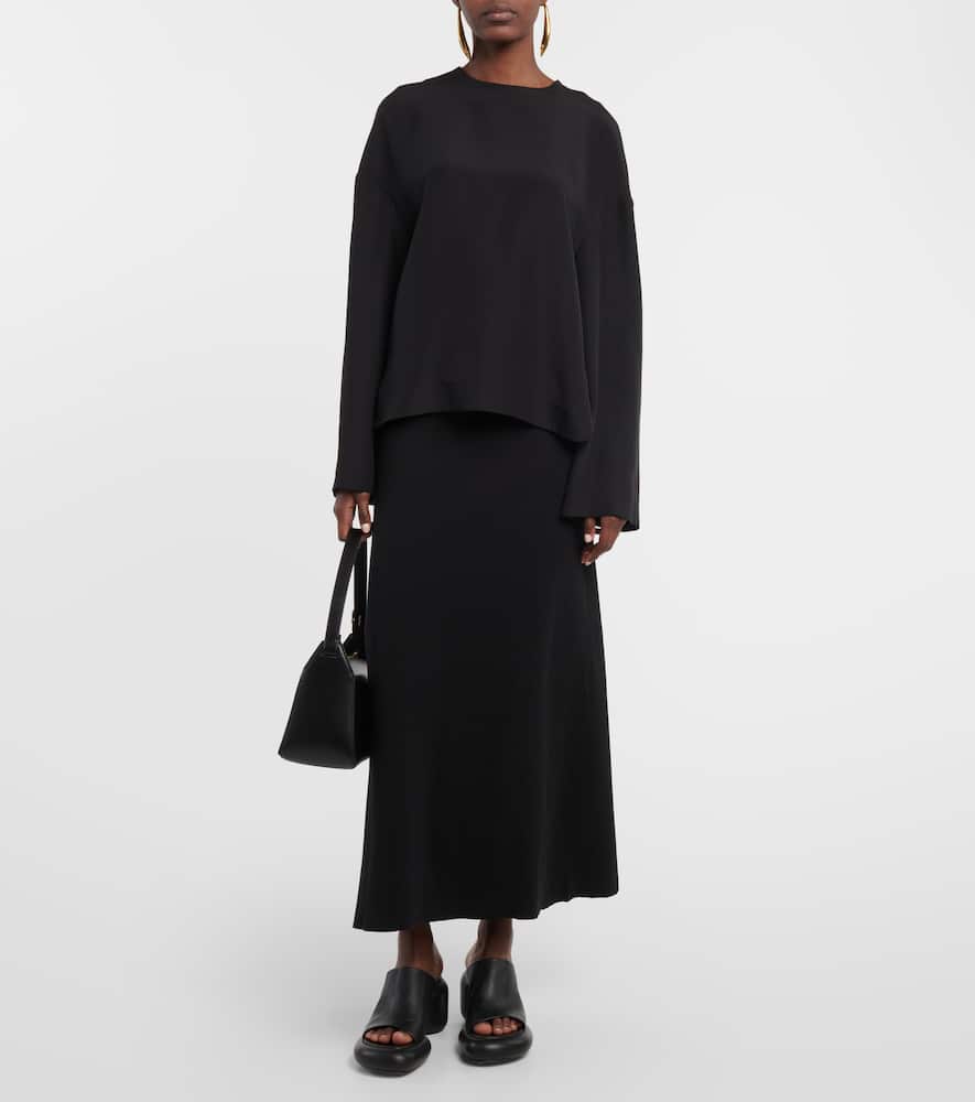 Ana silk cady blouse