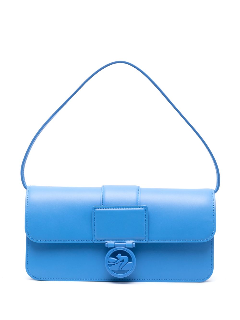 Medium Box-Trot leather shoulder bag - Blue