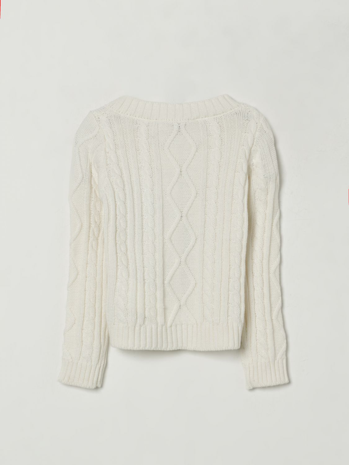 Cable-knit cardigan - White
