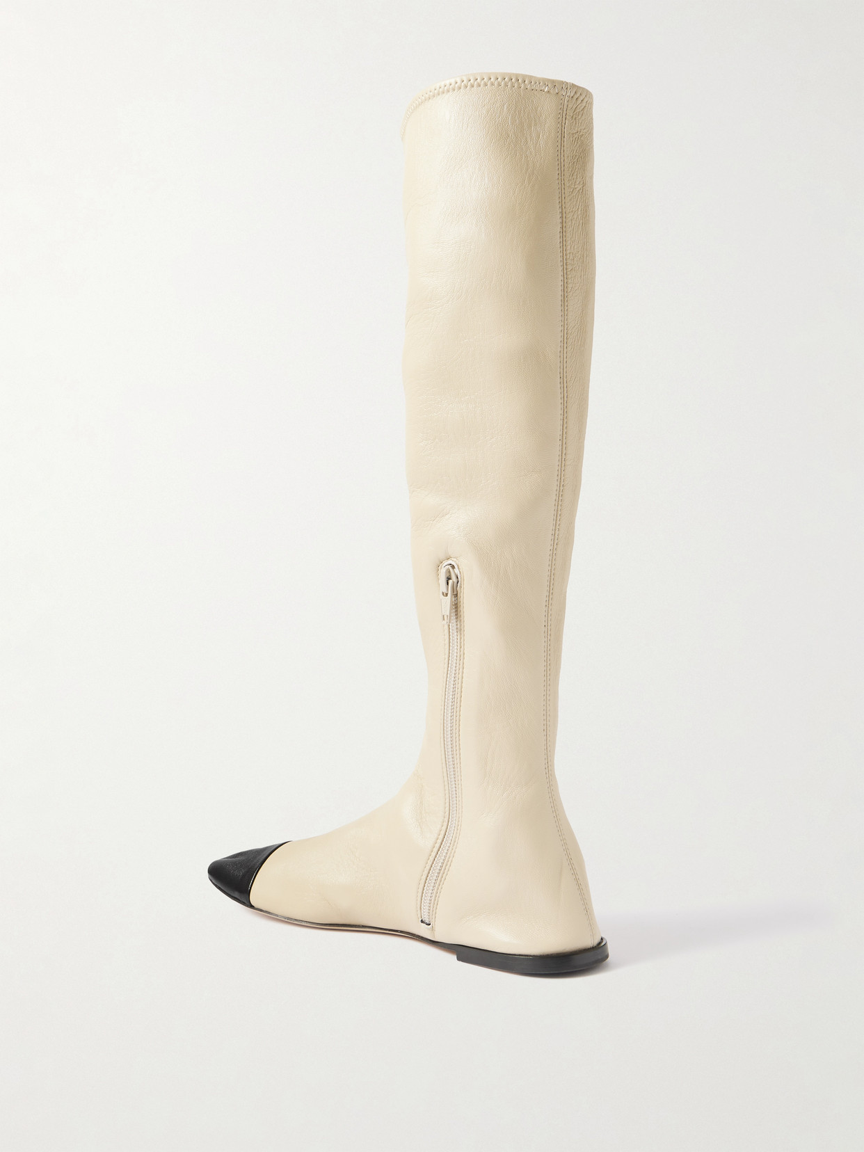 Tabi Stretch-leather Knee Boots - White