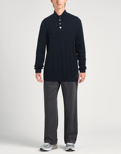 Man Turtleneck Navy Size 36 Virgin Wool, Viscose, Cashmere