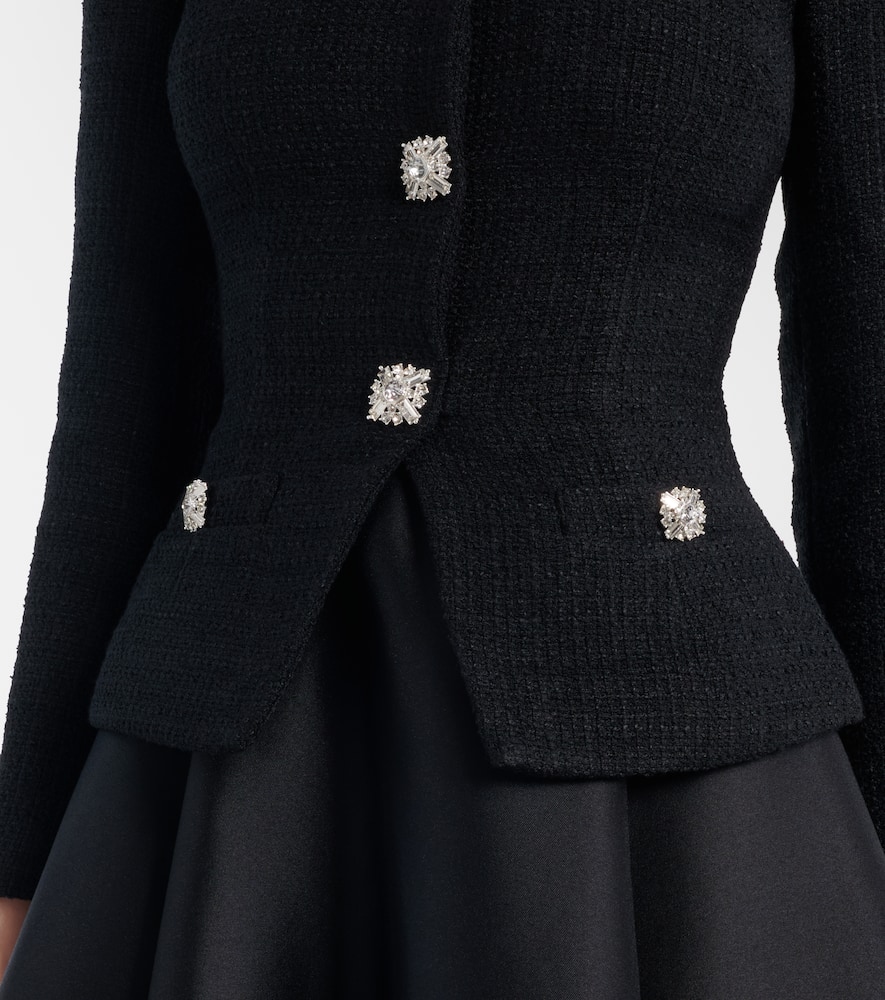 Bouclé taffeta midi dress