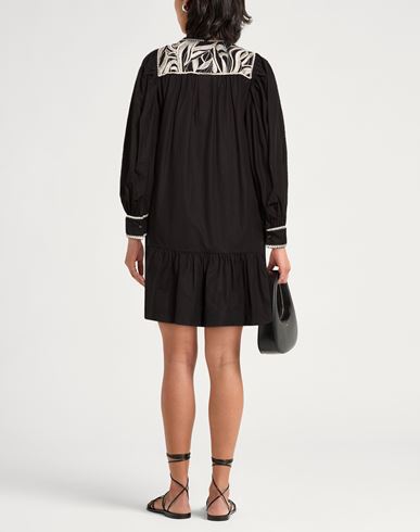 Woman Mini dress Black Size L Cotton