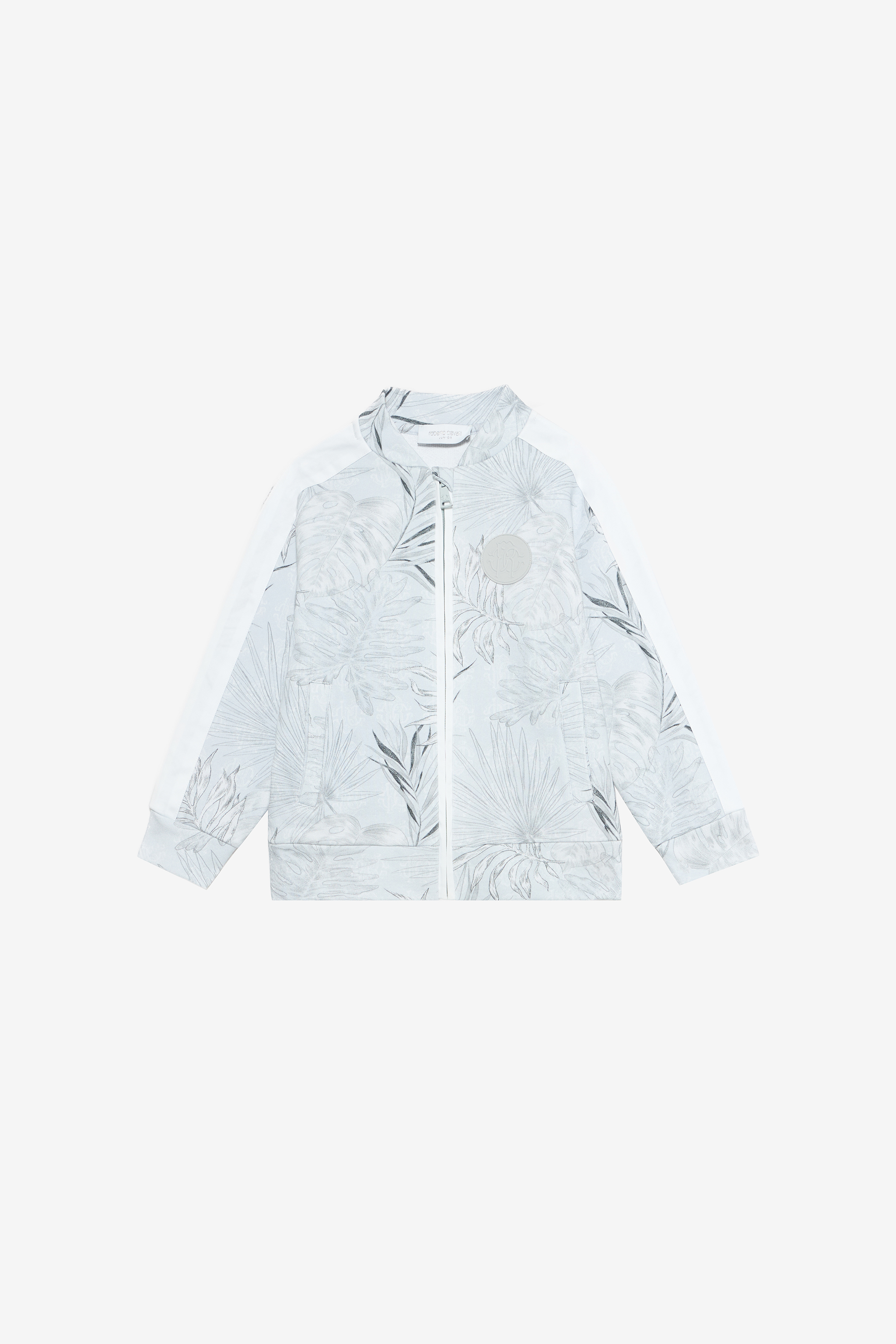 Grey Sweatshirt With Foliage Print