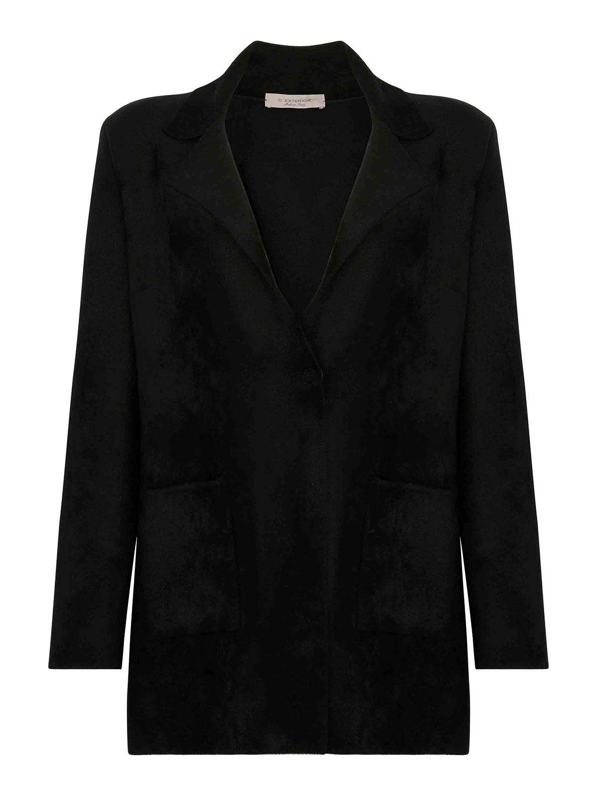 D. Exterior Wool Blend Blazer