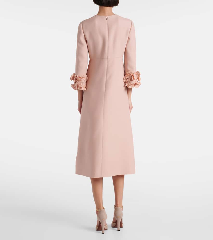 Ruffled Crêpe Couture midi dress