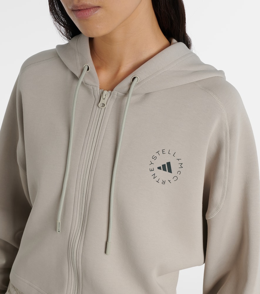 Logo cotton-blend jersey hoodie