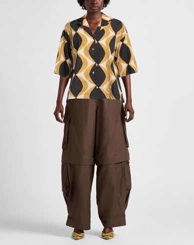 Alpha Studio Woman Shirt Mustard Size 4 Cotton