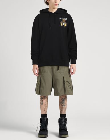 Man Sweatshirt Black Size XXL Cotton
