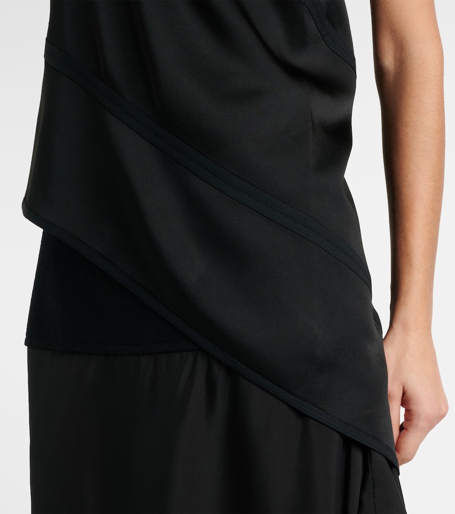 Asymmetric satin top