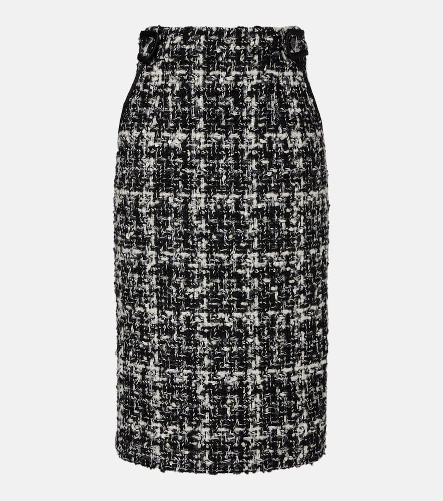 Checked midi skirt