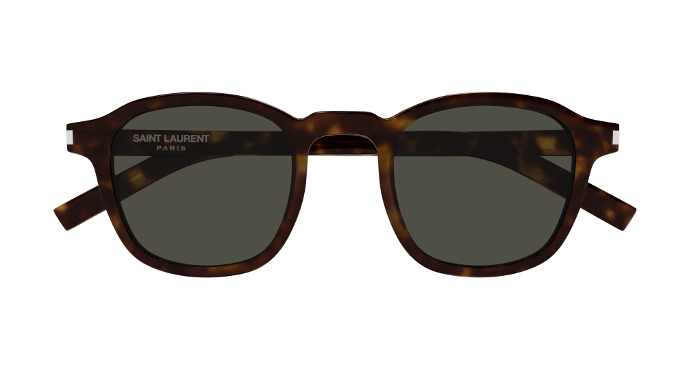SAINT LAURENT Man SAINT LAURENT SL 549 SLIM 002 Sunglasses Acetate Havana Grey Round Norma