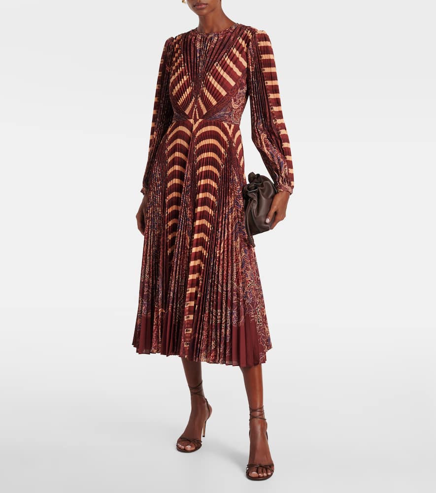 Sarai pleated midi dress