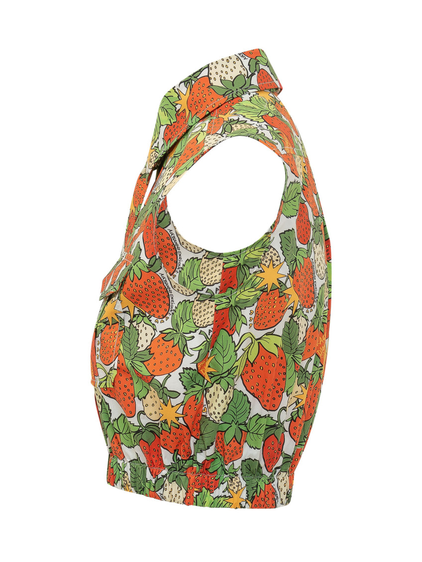 Multicolour Printed Sleeveless Shirt