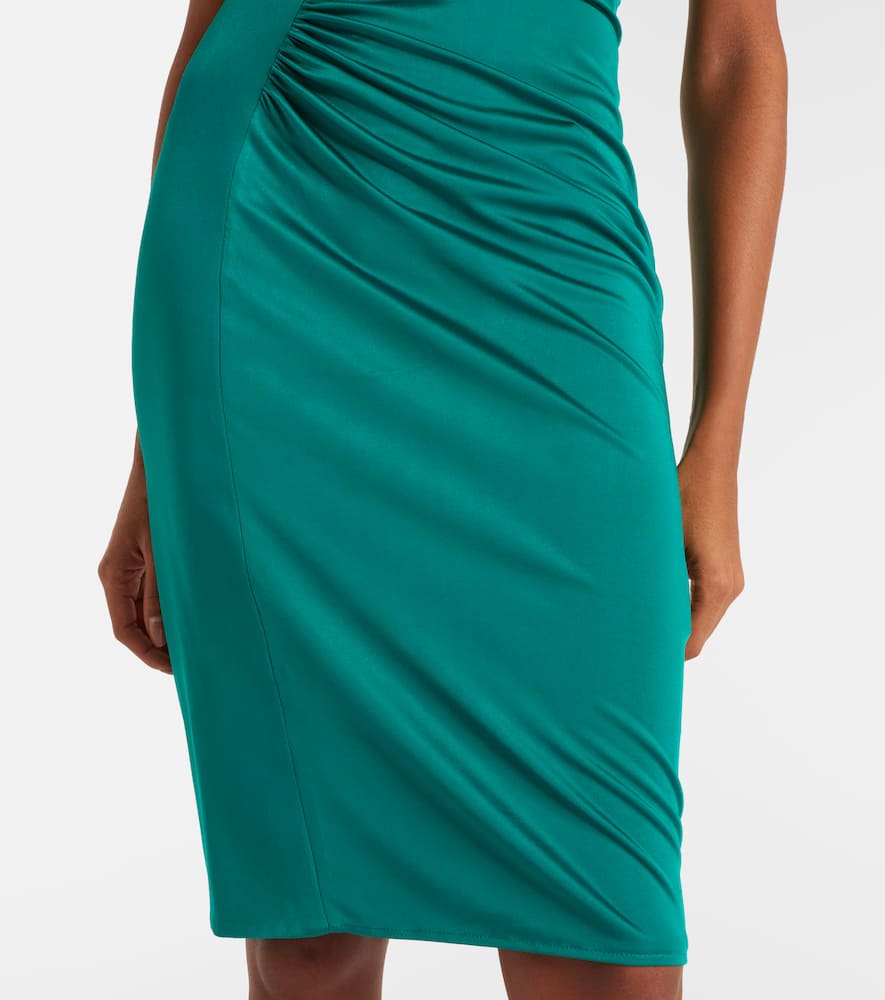 Gathered jersey cocktail dress