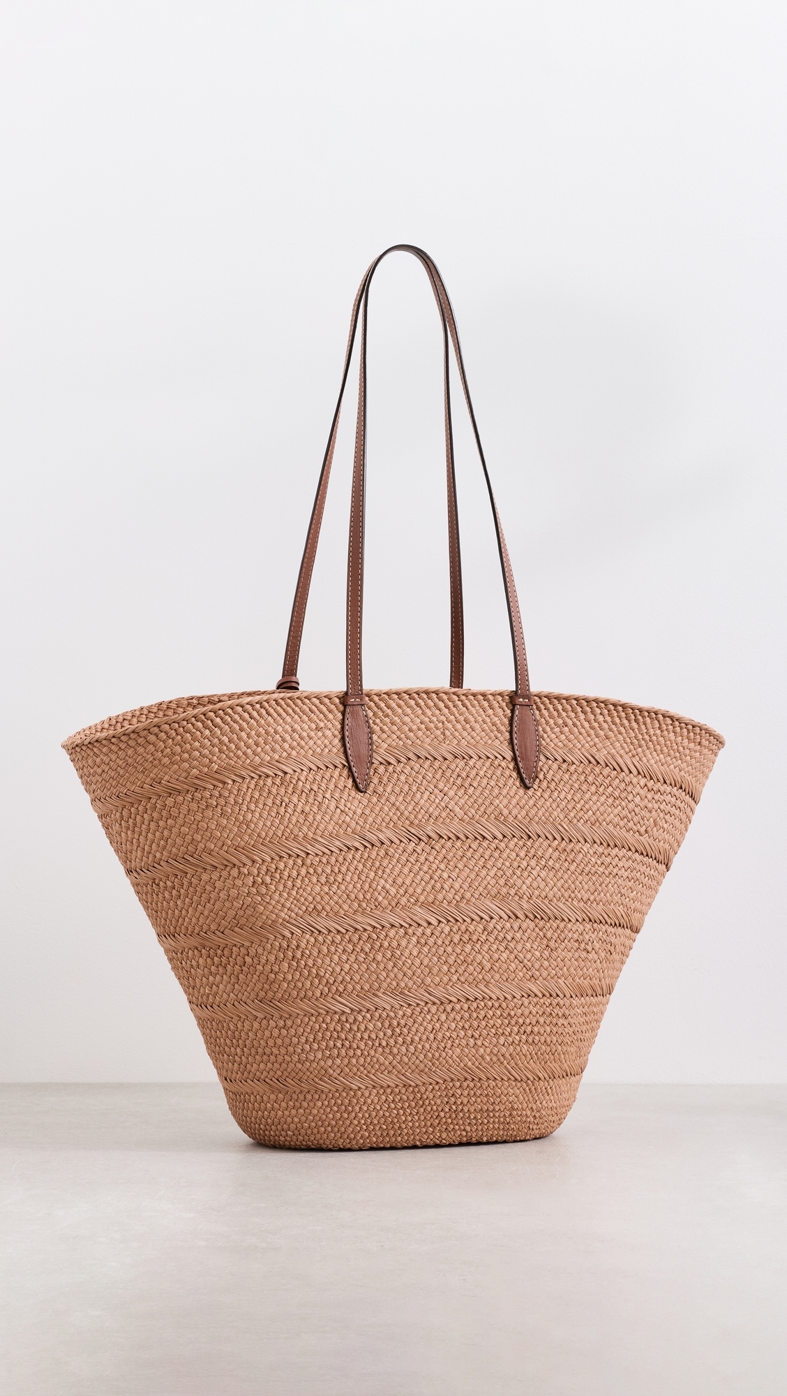 The Large Trapeze Basket Tote Bag Nuez/Cognac One Size