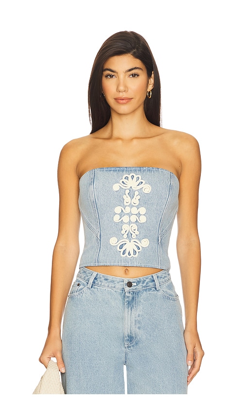The Wolf Gang El Toro Bustier in Blue.  S. Also in