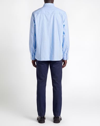 Officine Générale Man Shirt Light blue Size M Organic cotton