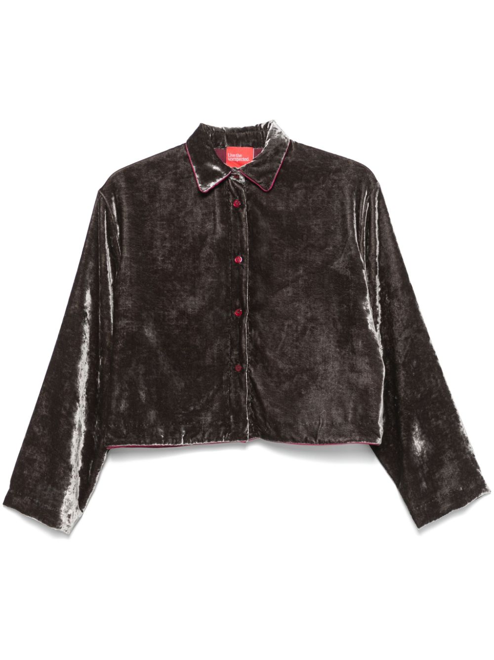 Crushed-velvet shirt - Grey
