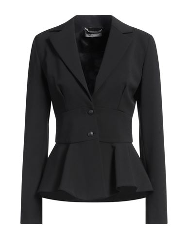 Woman Blazer Black Size 10 Polyester, Wool, Elastane