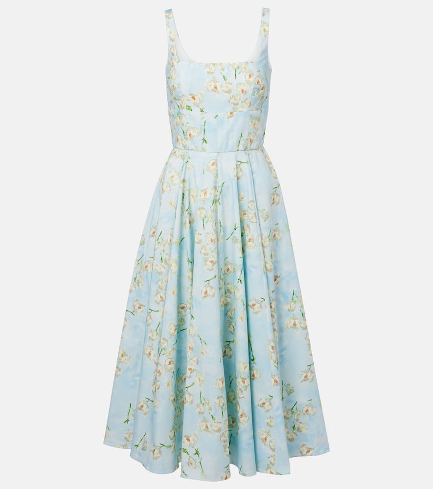 Mona floral cotton midi dress