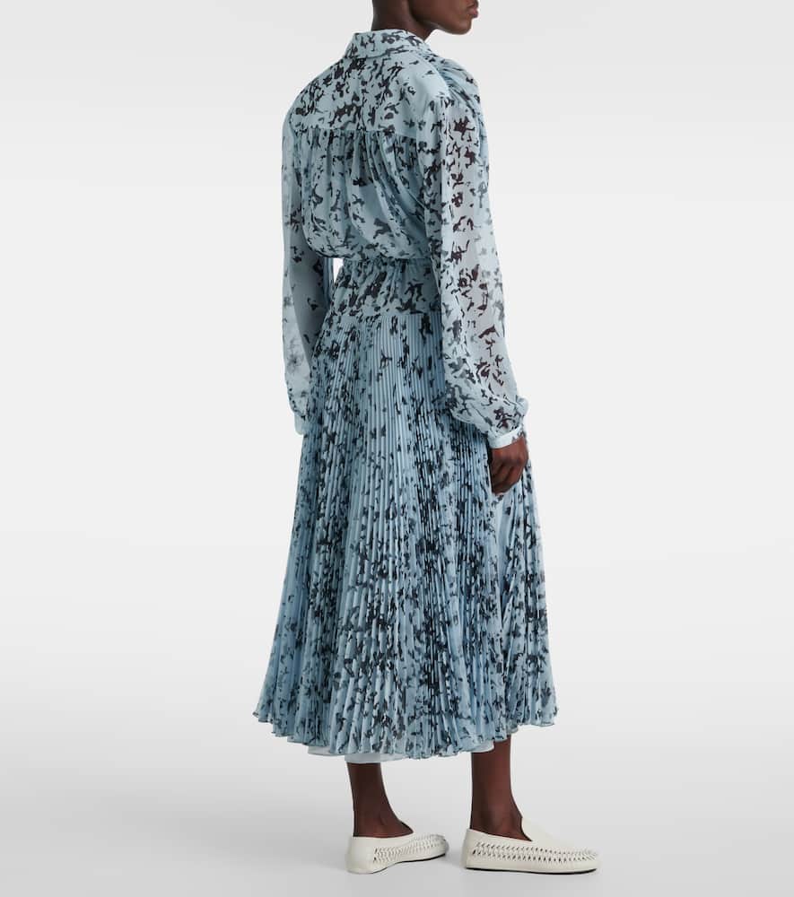 Jones printed chiffon shirt dress