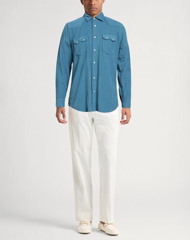 Man Shirt Turquoise Size 16 ½ Cotton