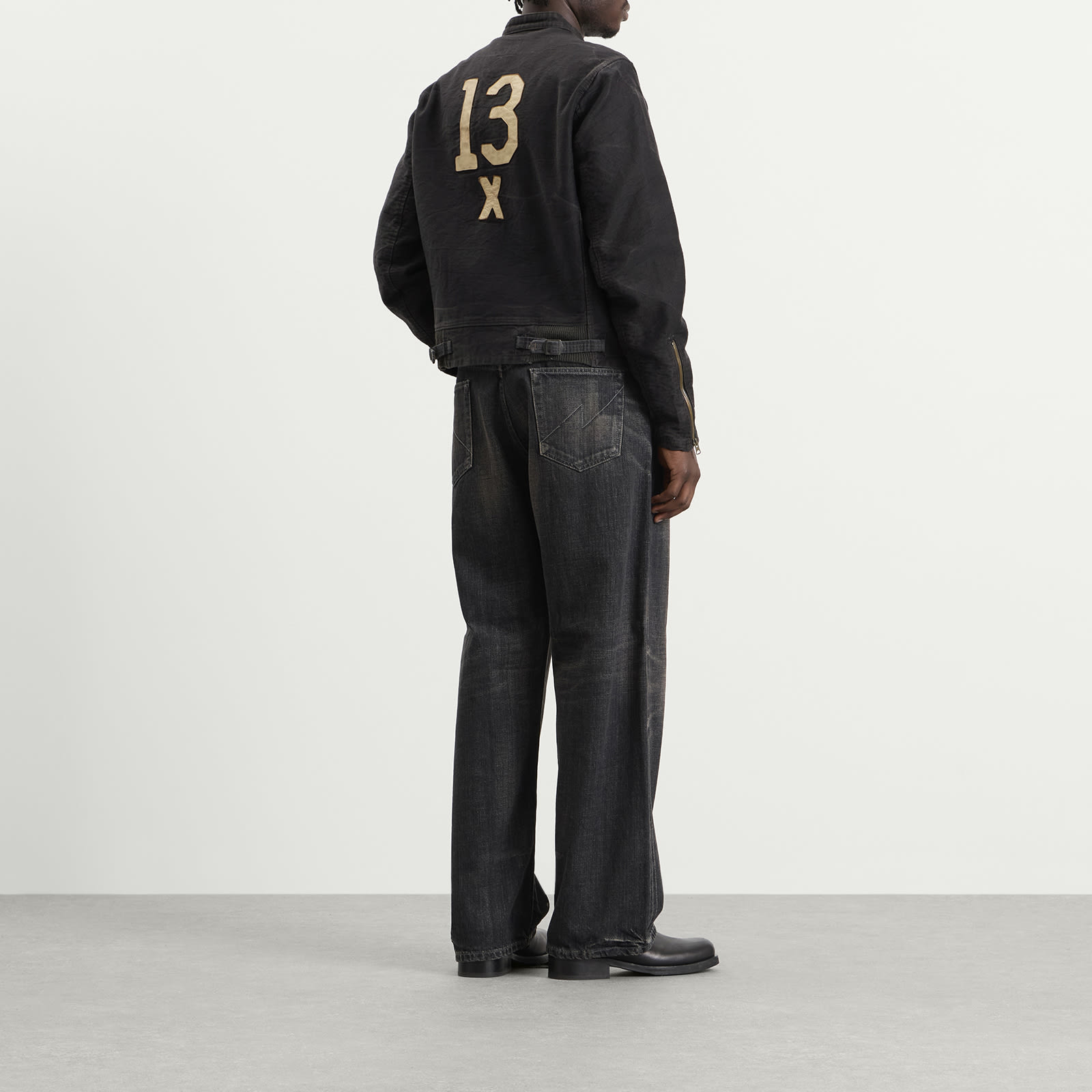 Men's Moto Jacket in Vintage Black