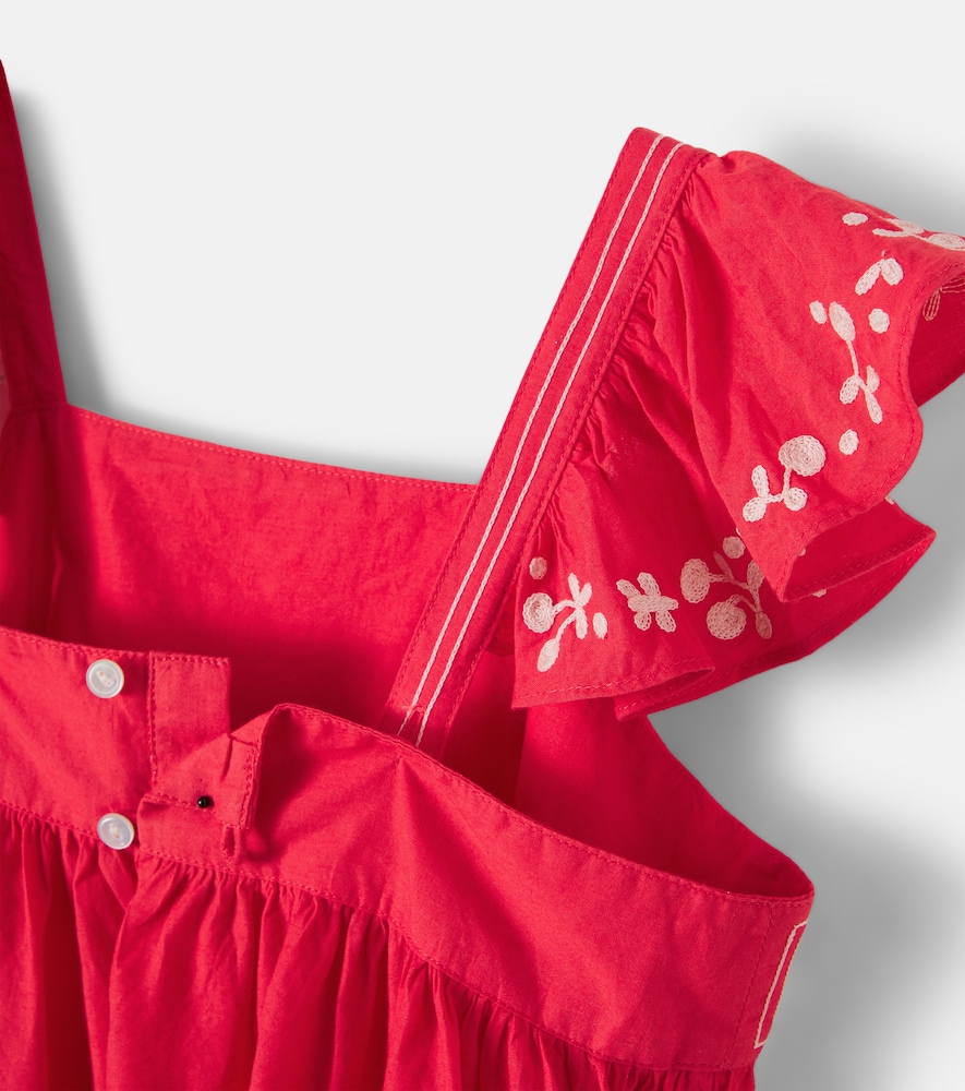 Cora embroidered tiered cotton dress