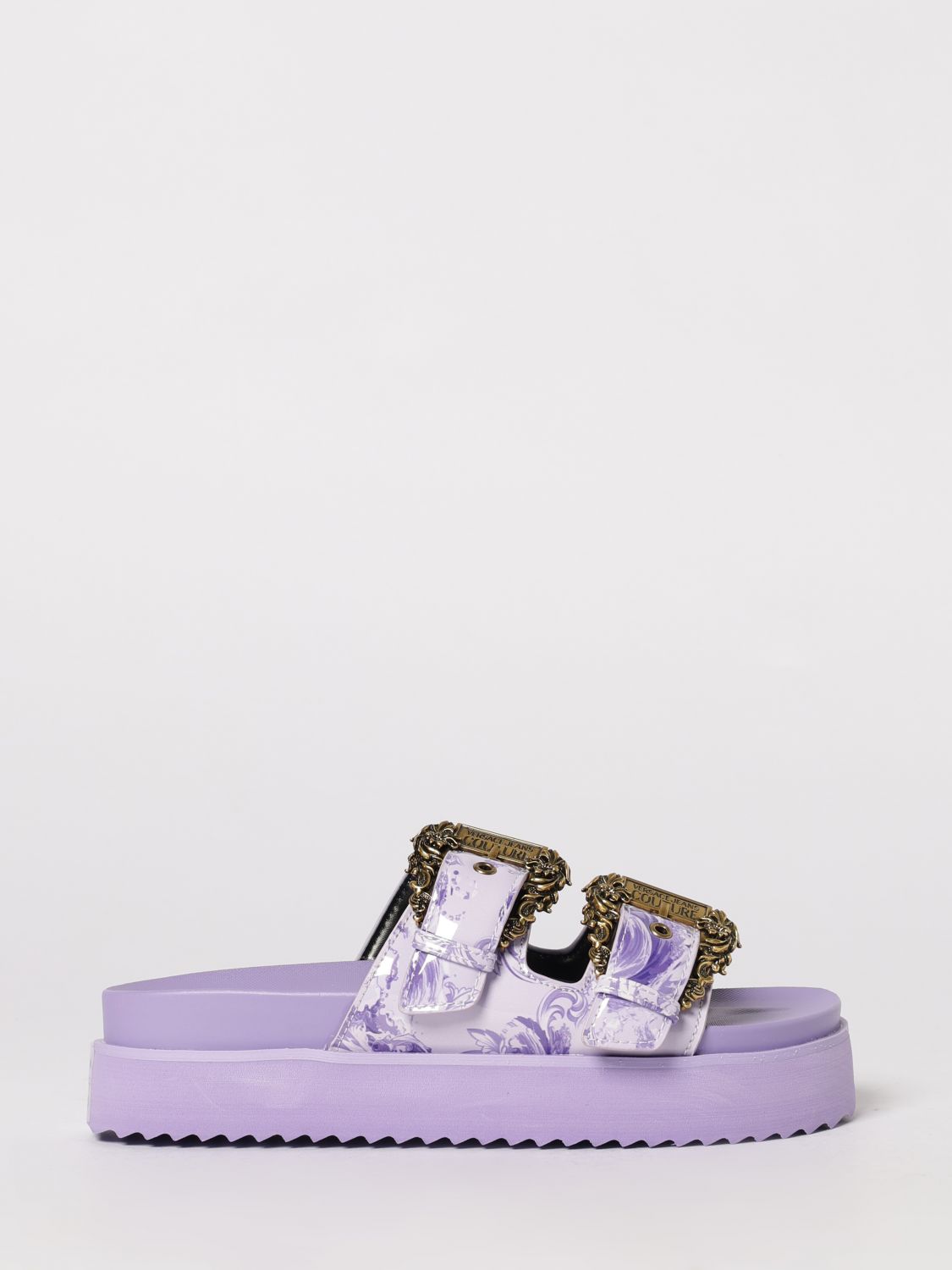 Heeled Sandal Woman color Violet
