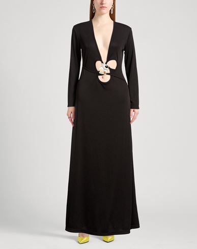 Woman Maxi dress Black Size 10 Polyester, Elastane