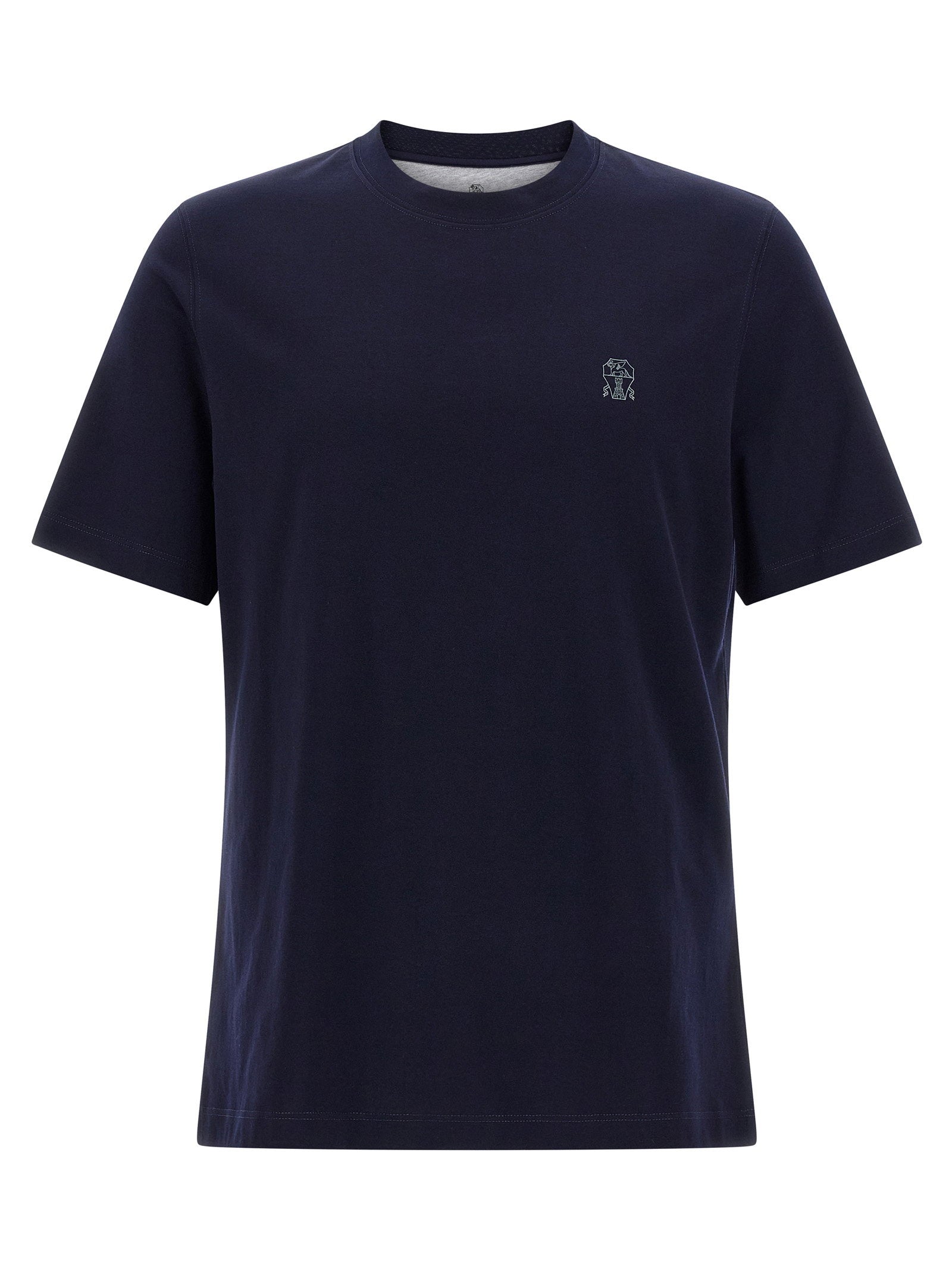 Logo-Print Cotton Jersey T-shirt — Navy