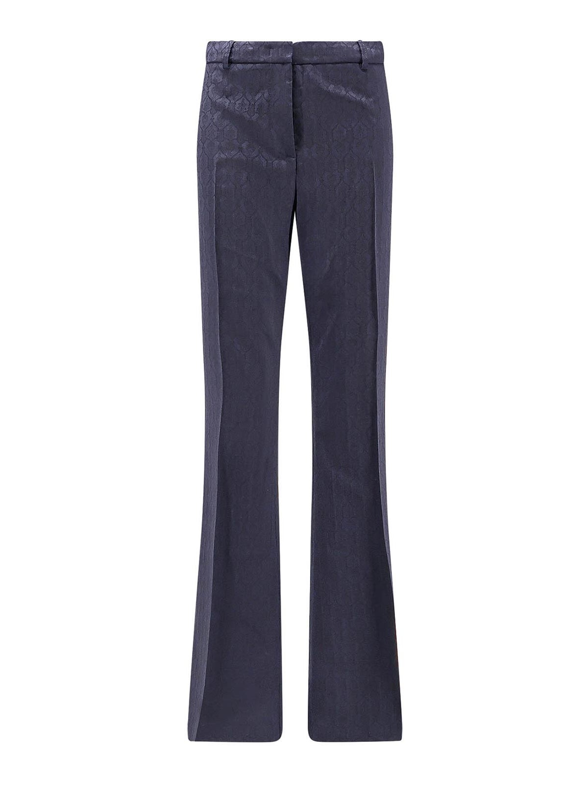Wool pants with iconic motif