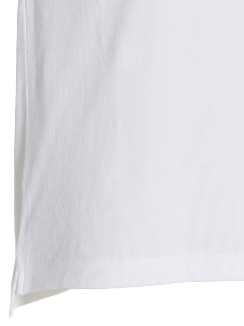White Embroidered Logo Polo