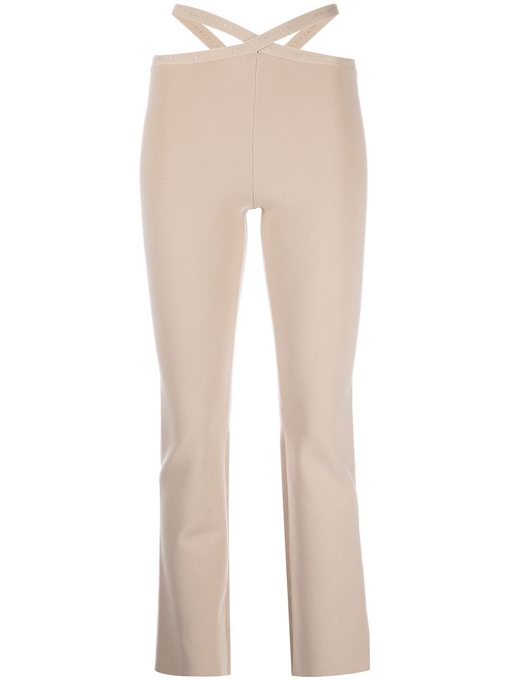 Criss-cross strap leggings - Neutrals