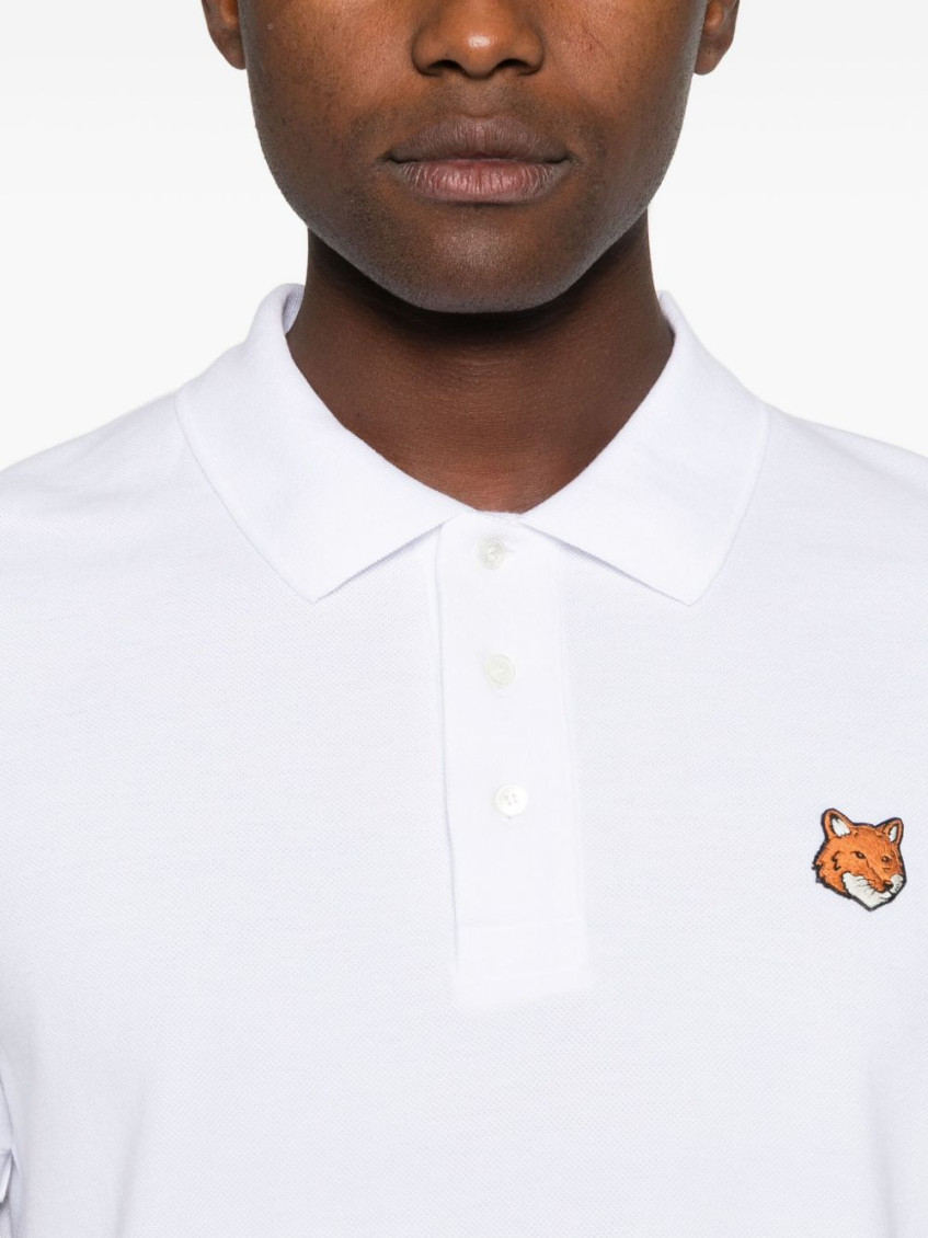 White Fox Head Polo Shirt