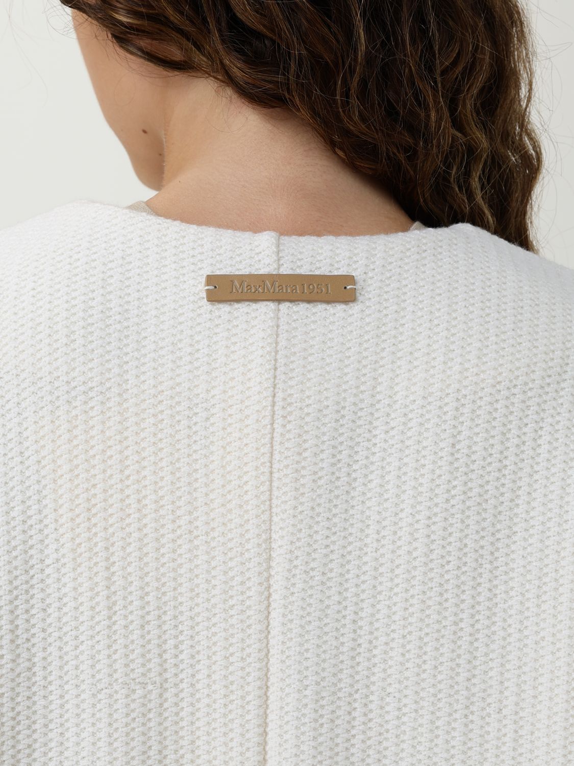 Fine-knit cardigan - White